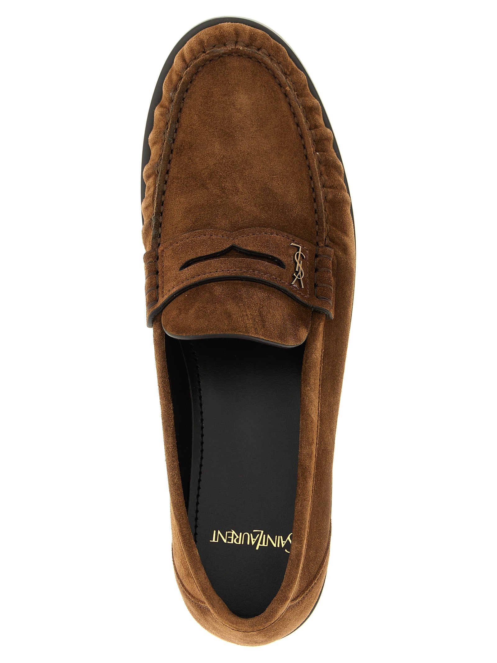 Saint Laurent Brown Calfskin Loafers