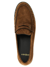 Saint Laurent Brown Calfskin Loafers