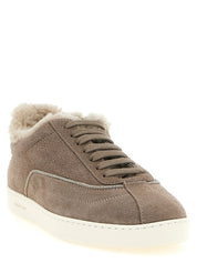 Fabiana Filippi Dove Gray Suede Low Top Sneakers