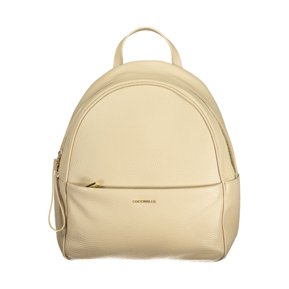 Coccinelle Beige Leather Backpack