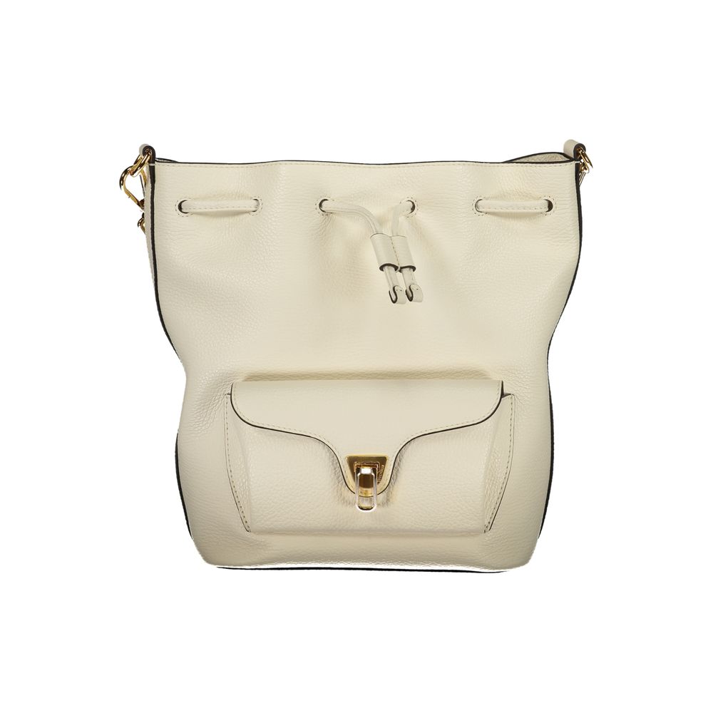 Coccinelle White Leather Bucket Bag