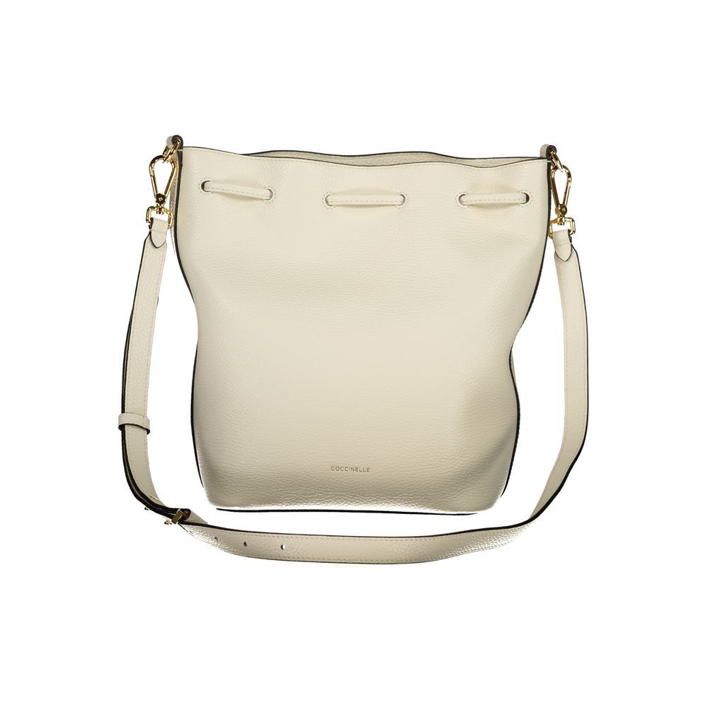 Coccinelle White Leather Bucket Bag