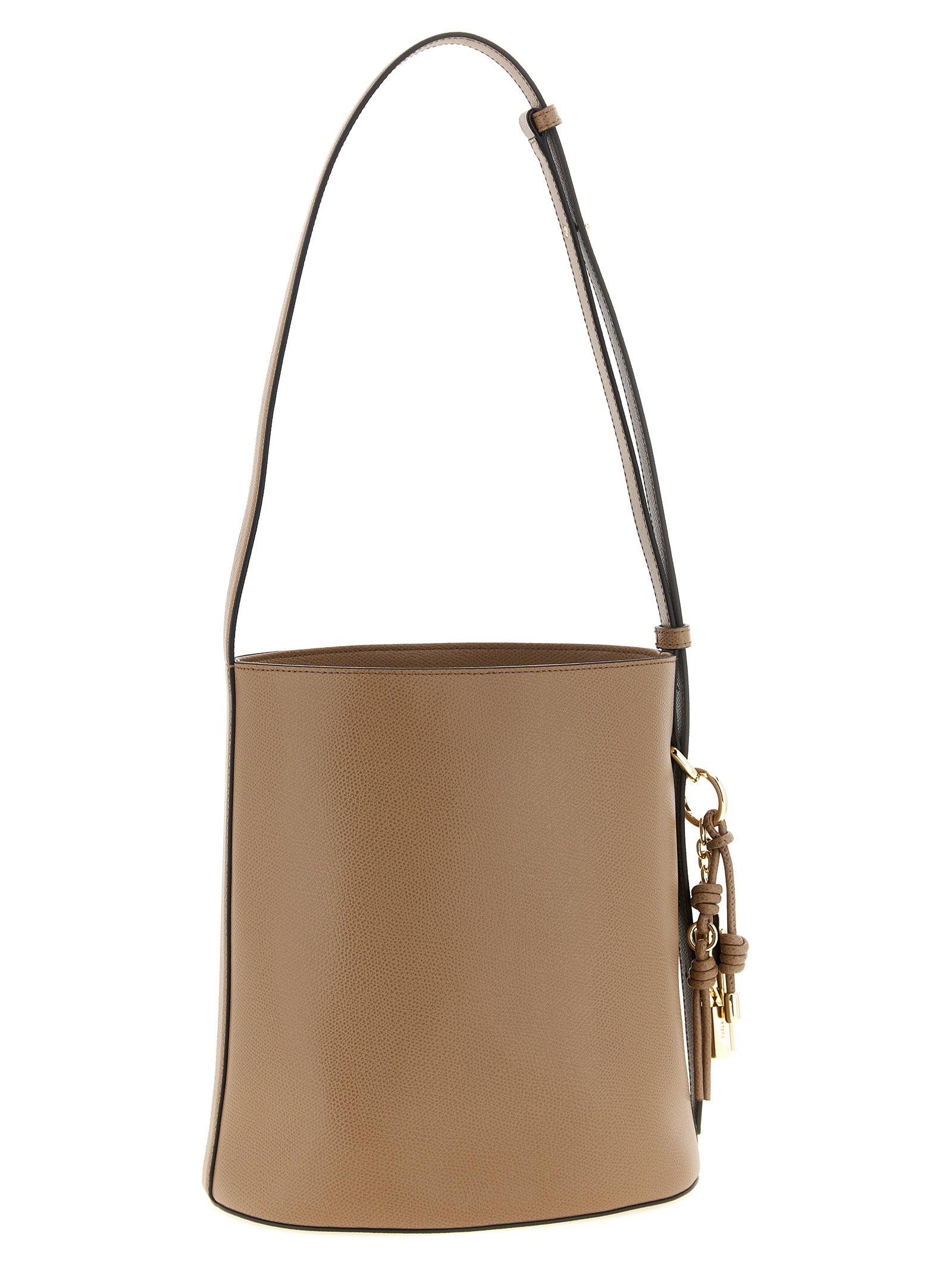Furla Beige Calfskin Bucket Bag