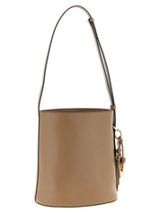 Furla Beige Calfskin Bucket Bag