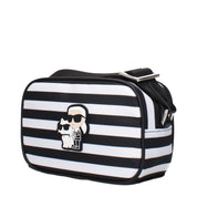 Karl Lagerfeld Black Fabric Crossbody Bag