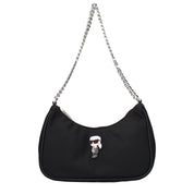 Karl Lagerfeld Black Fabric Shoulder Bags
