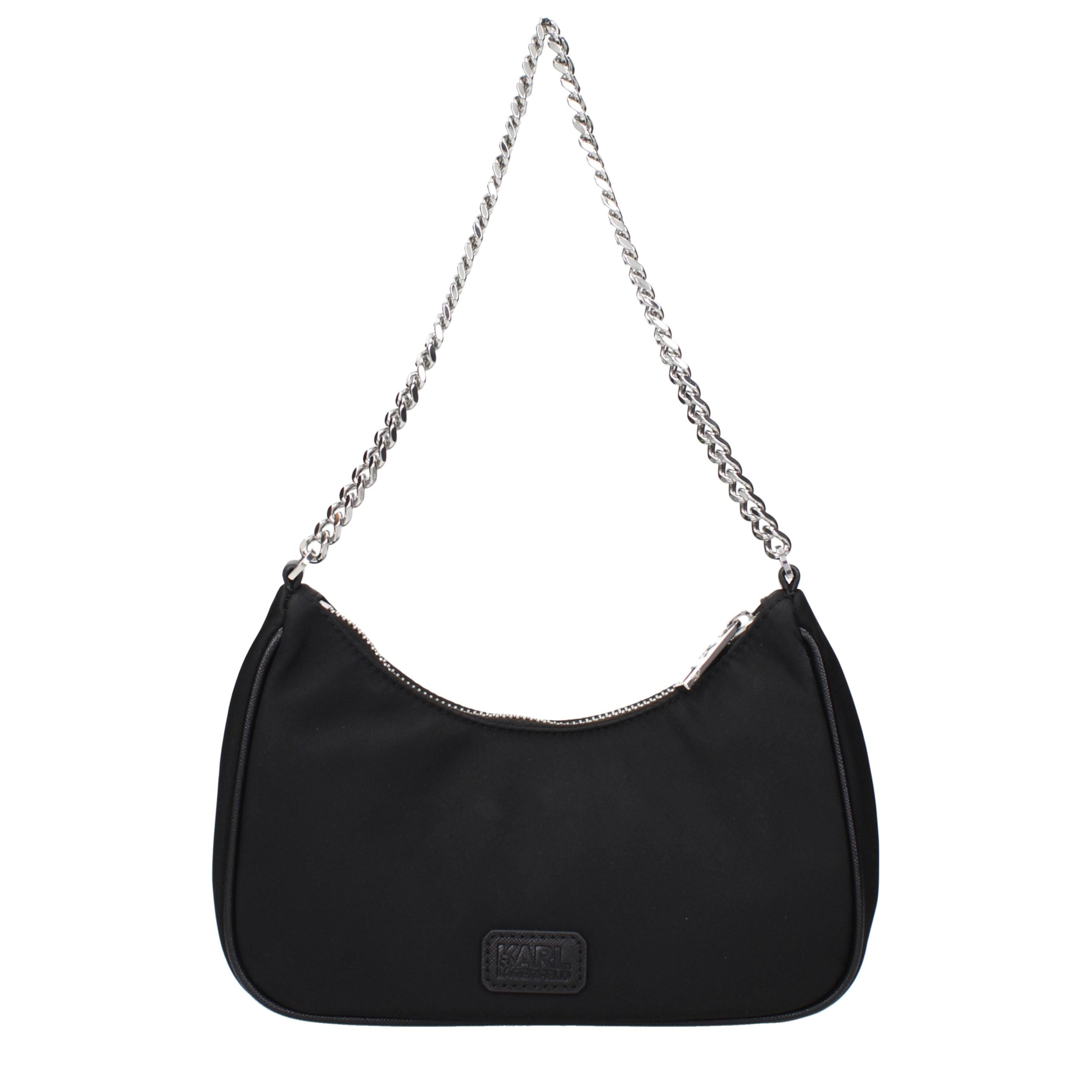 Karl Lagerfeld Black Fabric Shoulder Bags