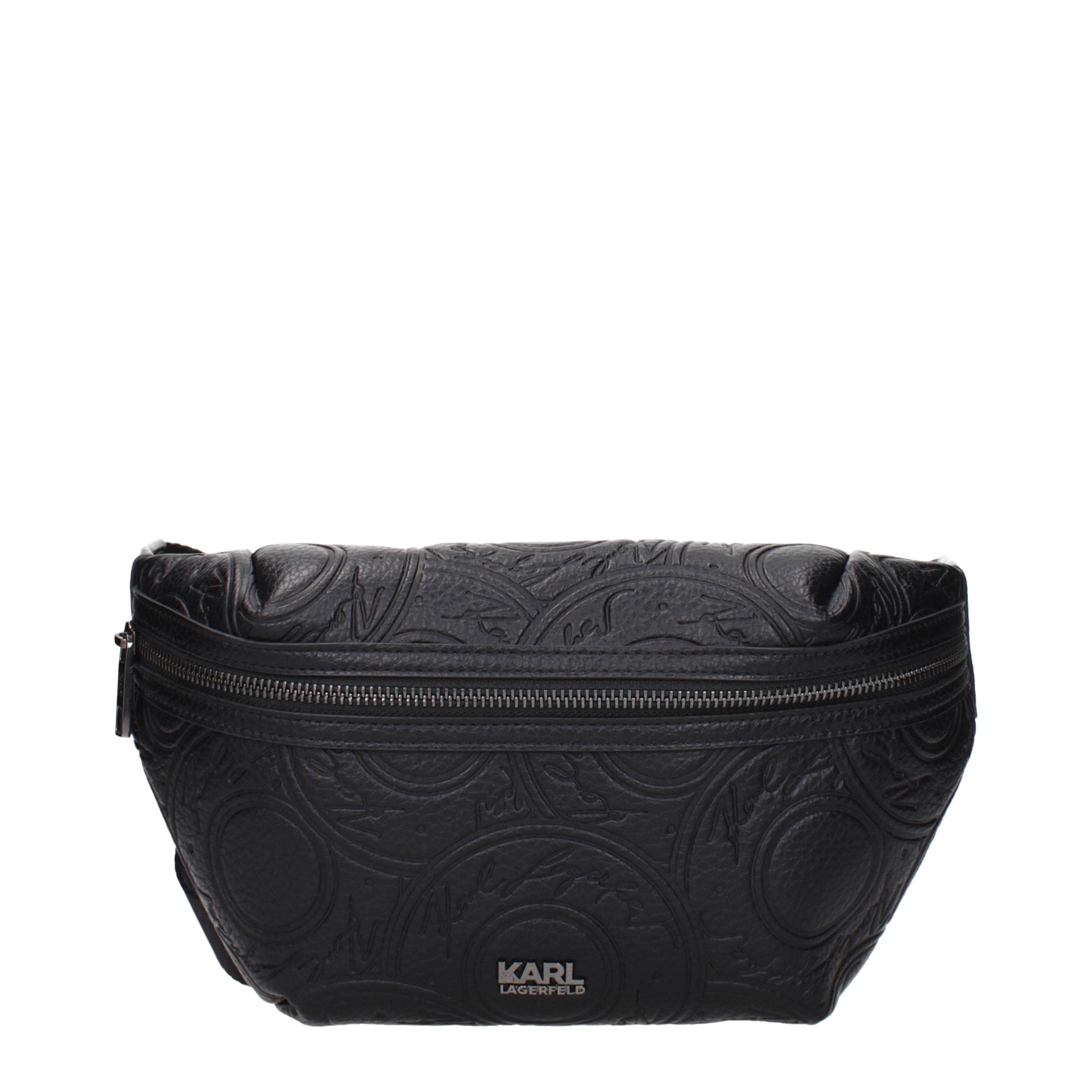 Karl Lagerfeld Black Polyurethane Backpack