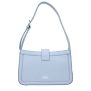 Karl Lagerfeld Light Blue Leather Shoulder Bag