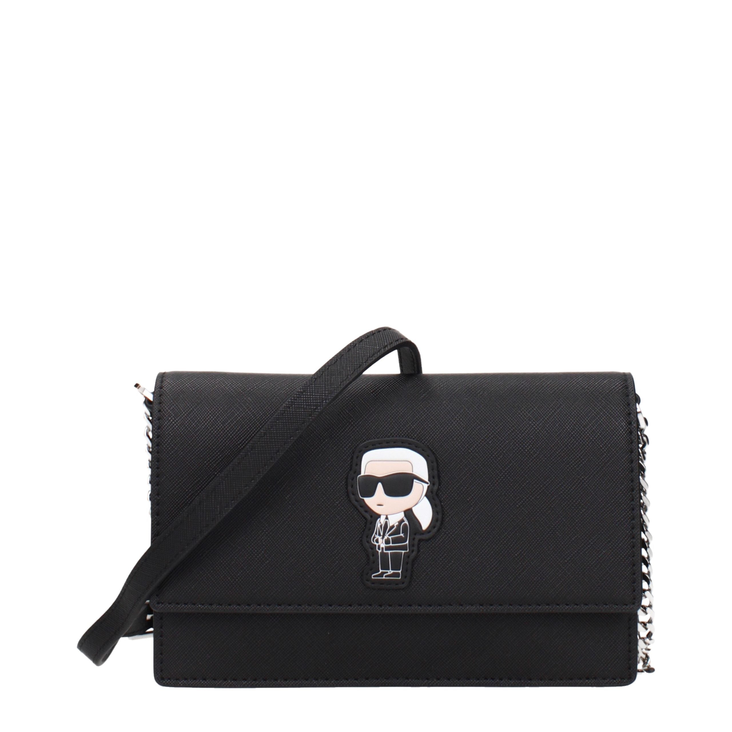 Karl Lagerfeld Black Polyurethane Handbags
