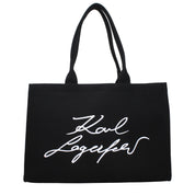 Karl Lagerfeld Black Fabric Shoulder Bag