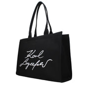 Karl Lagerfeld Black Fabric Shoulder Bag