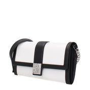 Karl Lagerfeld White Leather Clutch Bag