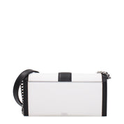 Karl Lagerfeld White Leather Clutch Bag