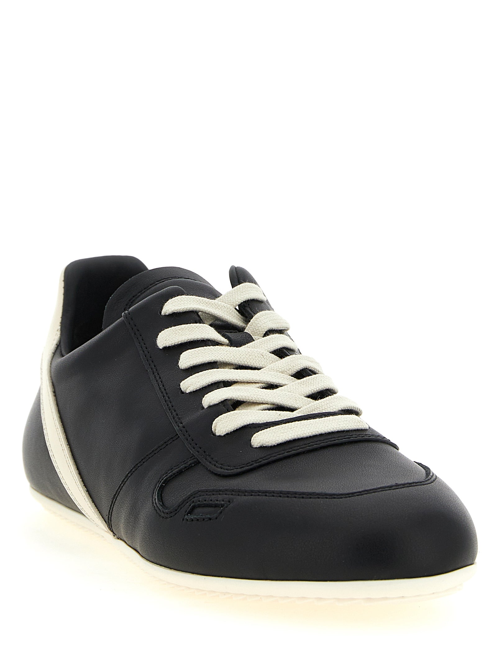 Black Calfskin Low Top Sneakers