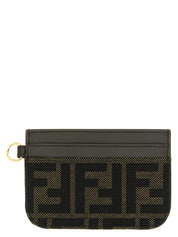 Fendi Brown Polyester Cardholder
