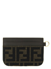 Fendi Brown Polyester Cardholder