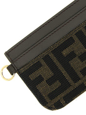 Fendi Brown Polyester Cardholder
