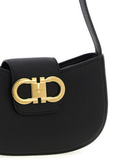 Ferragamo Black Calfskin Shoulder Bag