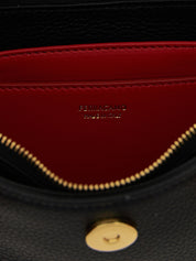 Ferragamo Black Calfskin Shoulder Bag