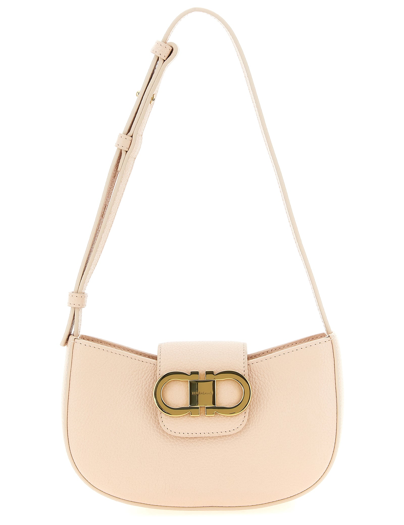 Ferragamo Pink Calfskin Shoulder Bags