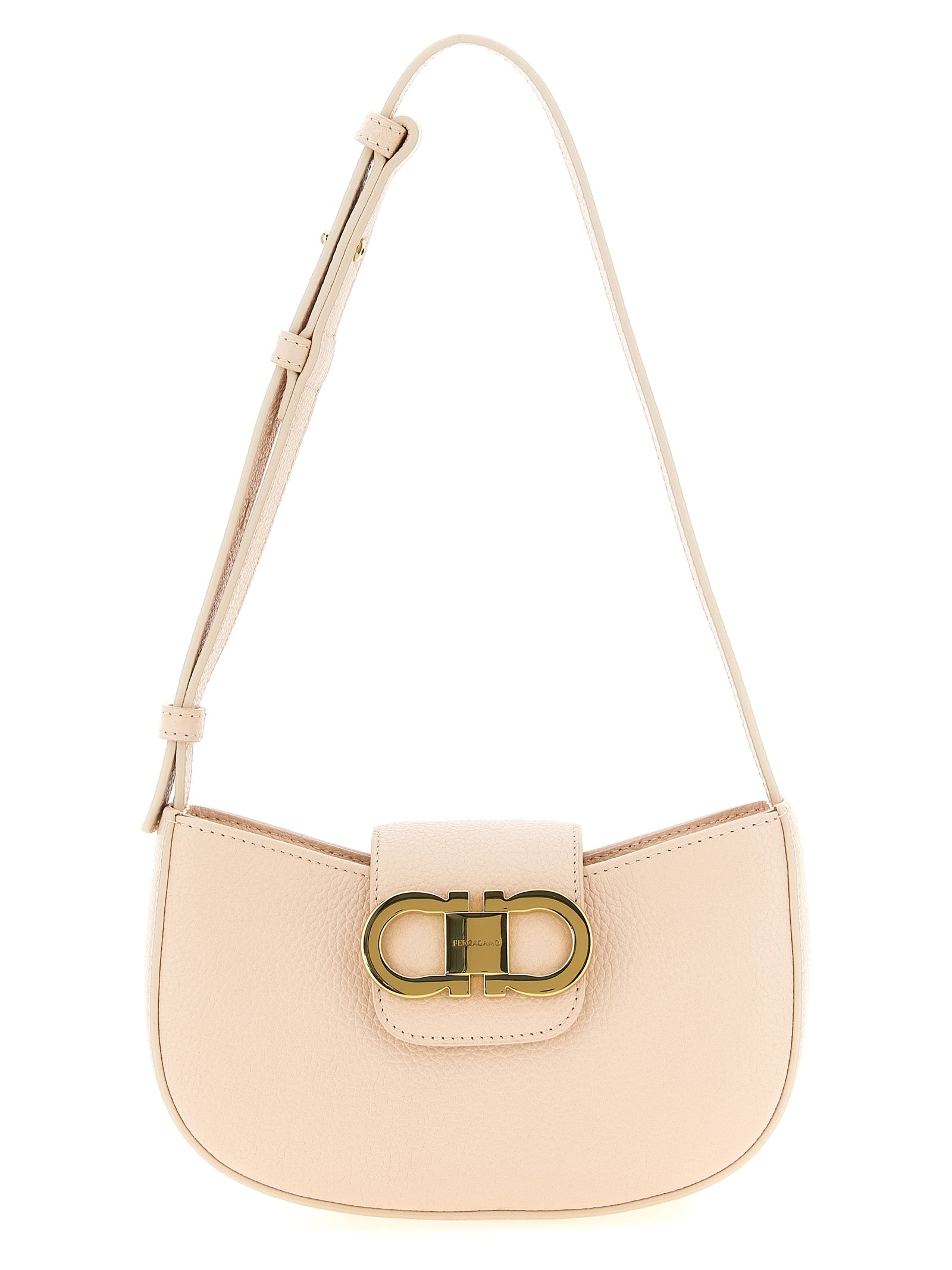 Ferragamo Pink Calfskin Shoulder Bags
