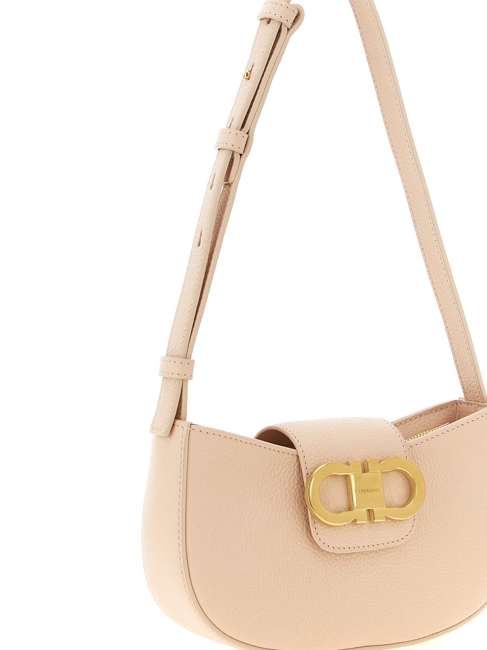 Ferragamo Pink Calfskin Shoulder Bags