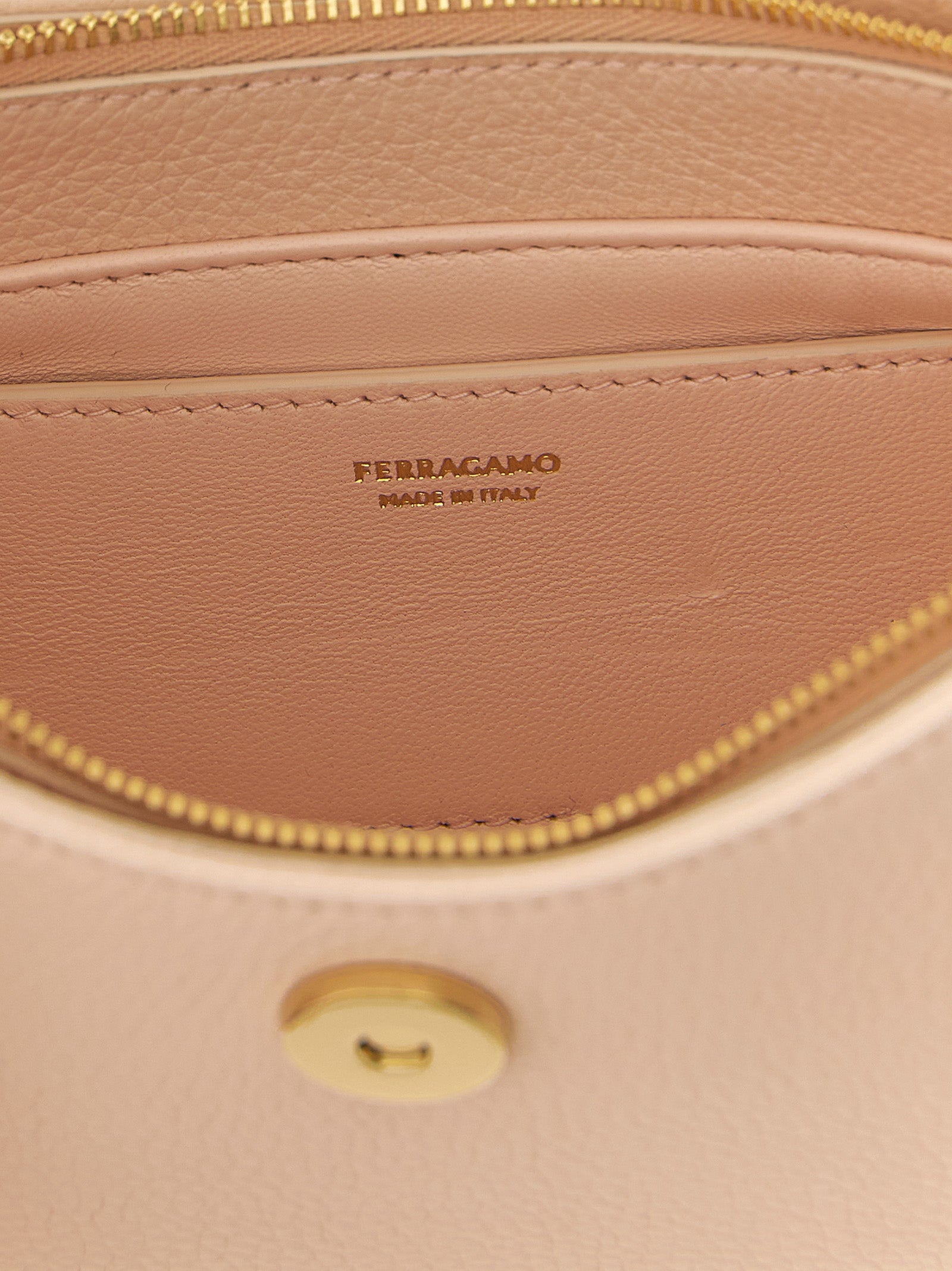Ferragamo Pink Calfskin Shoulder Bags
