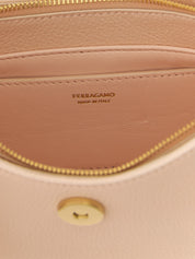 Ferragamo Pink Calfskin Shoulder Bags