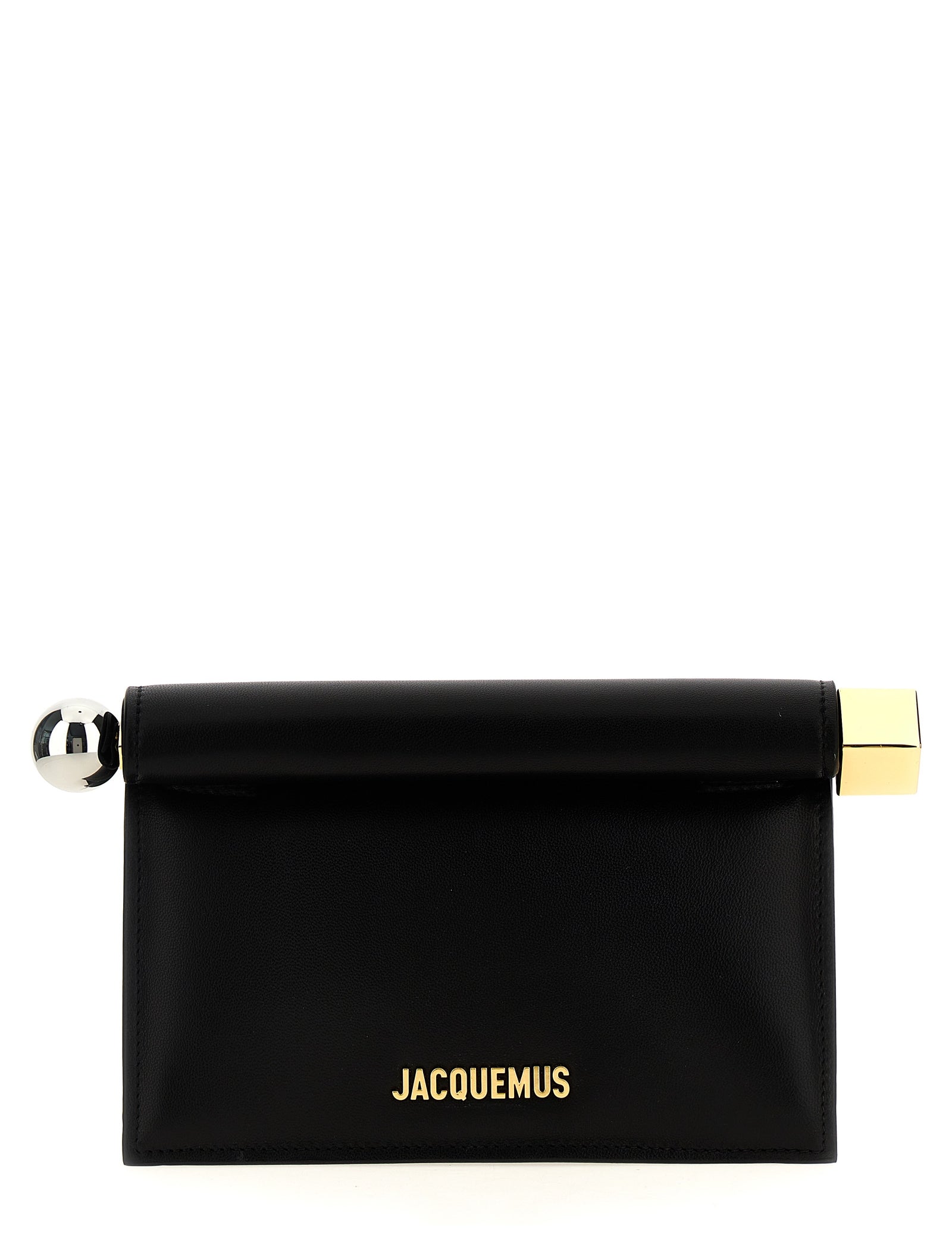 Jacquemus Black Lamb Leather Clutch