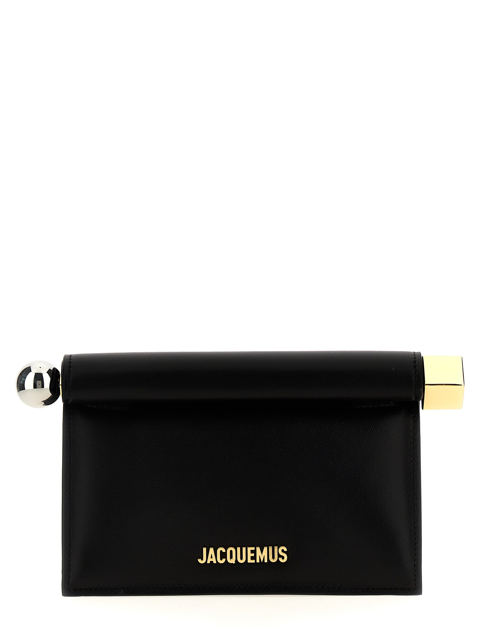 Jacquemus Black Lamb Leather Clutch