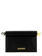 Jacquemus Black Lamb Leather Clutch