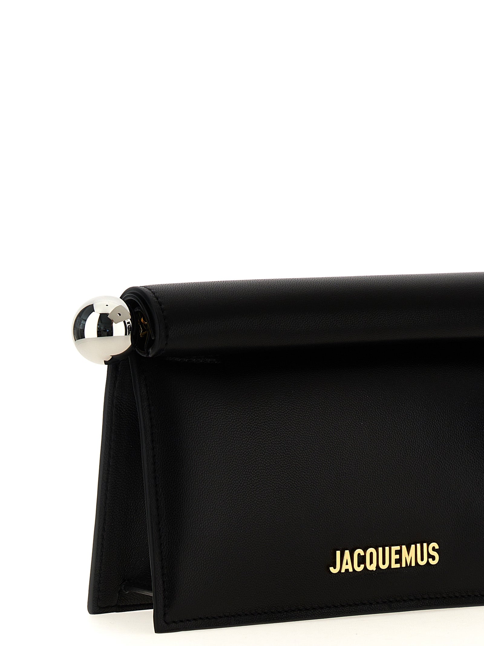 Jacquemus Black Lamb Leather Clutch