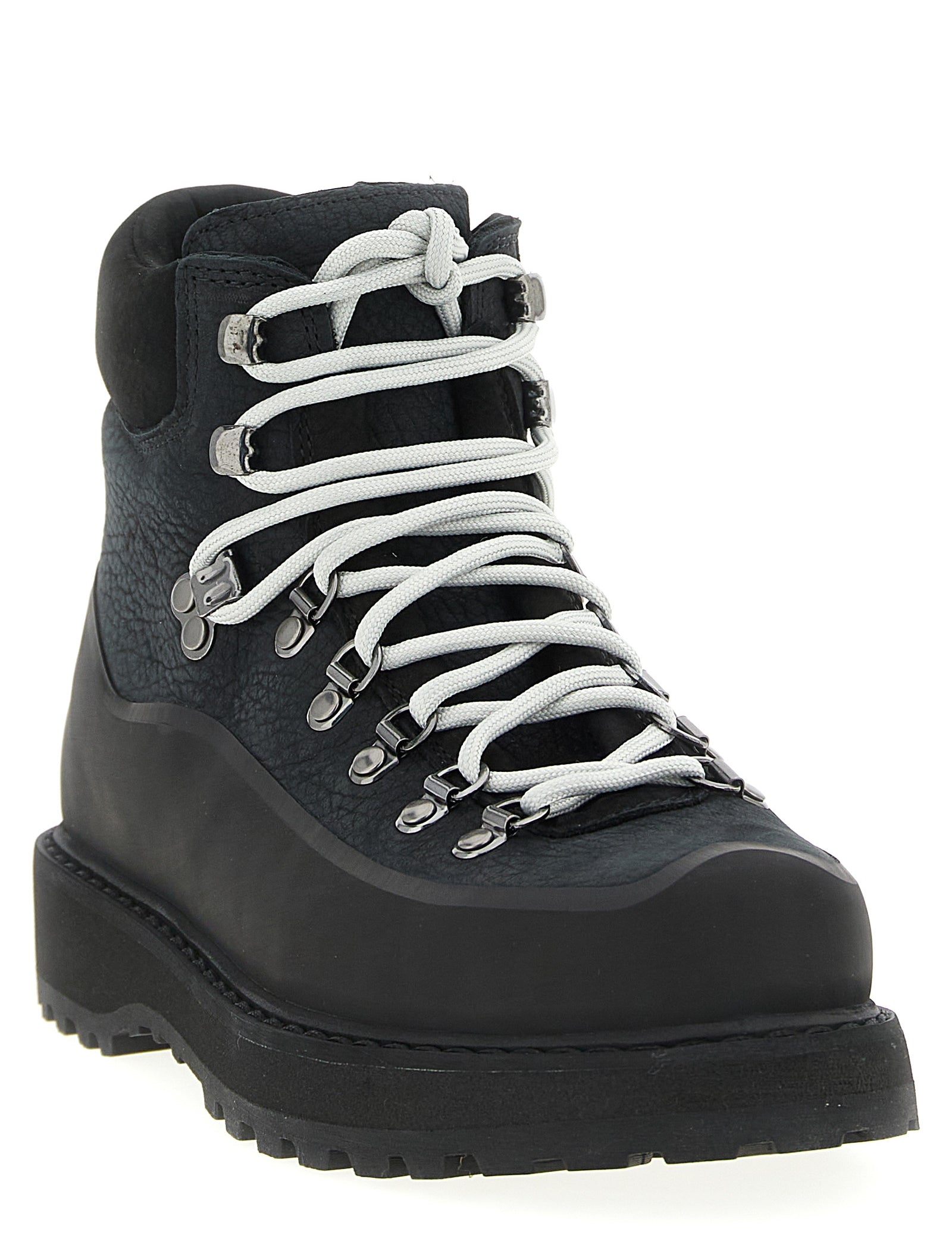 Diemme Black Cow Leather Ankle Boots
