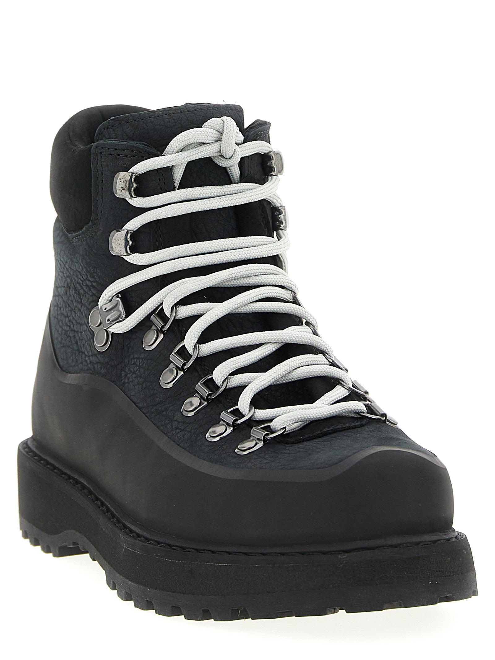 Diemme Black Cow Leather Ankle Boots