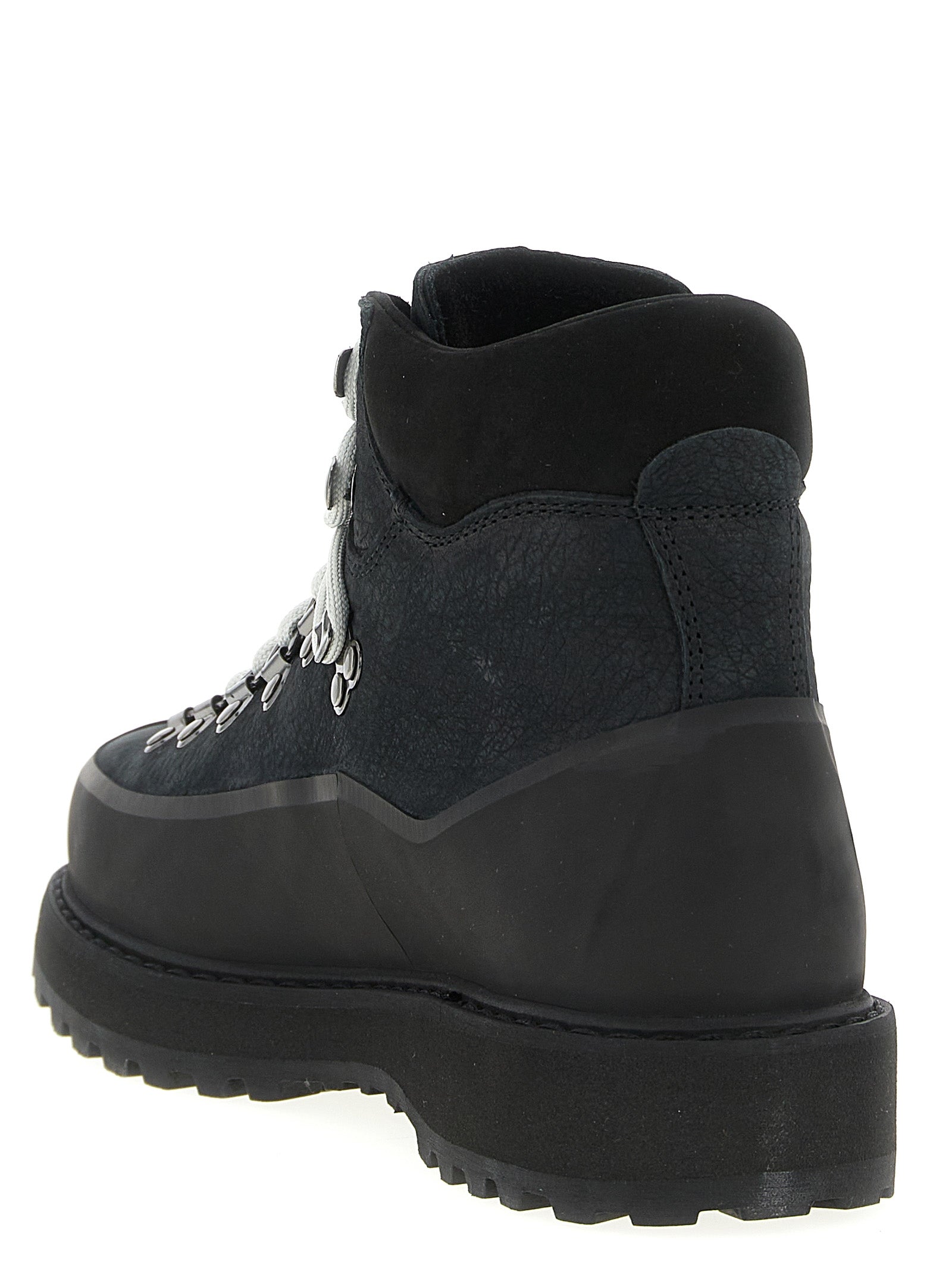 Diemme Black Cow Leather Ankle Boots