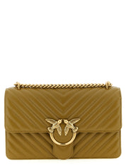 PINKO Green Sheepskin leather Crossbody Bag