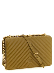 PINKO Green Sheepskin leather Crossbody Bag