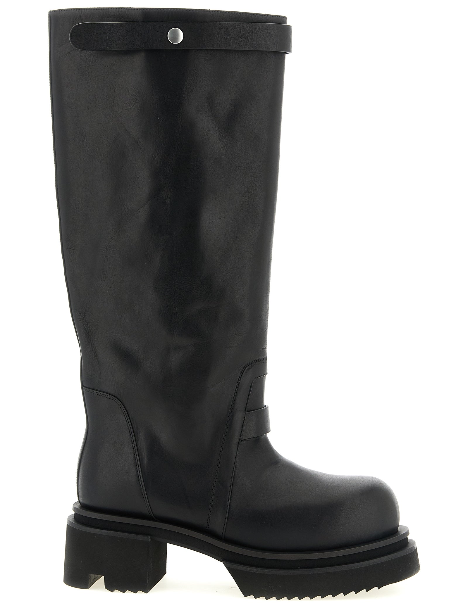 Rick Owens Black Calfskin Boots