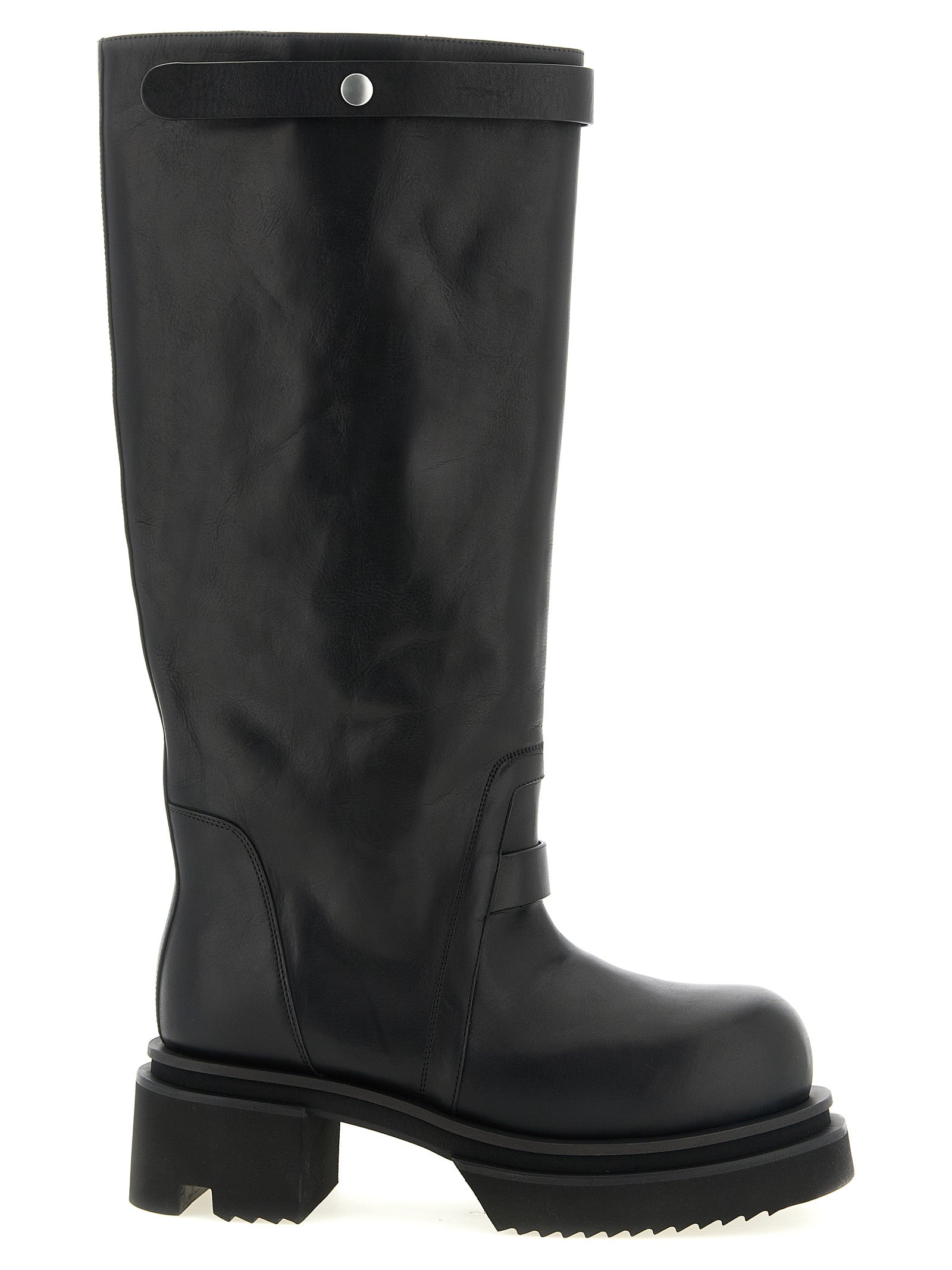 Rick Owens Black Calfskin Boots
