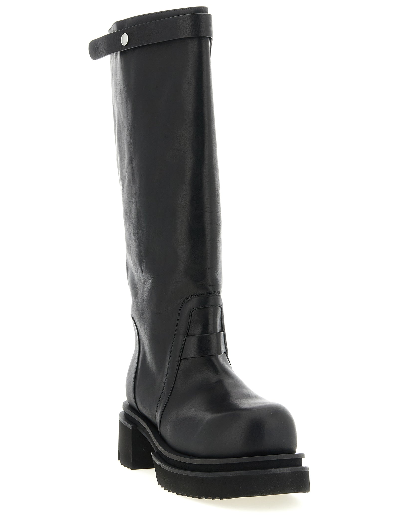 Rick Owens Black Calfskin Boots