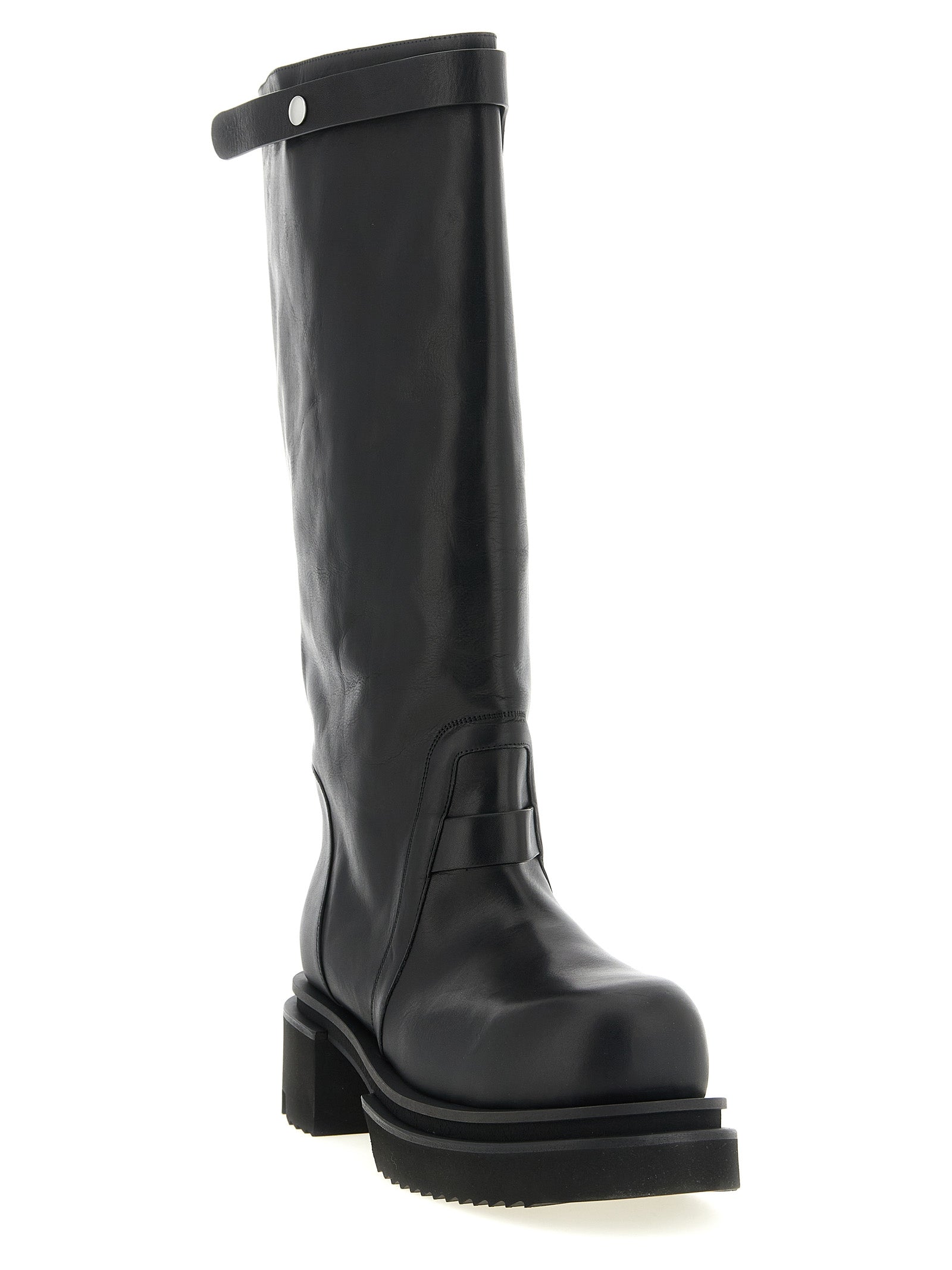 Rick Owens Black Calfskin Boots