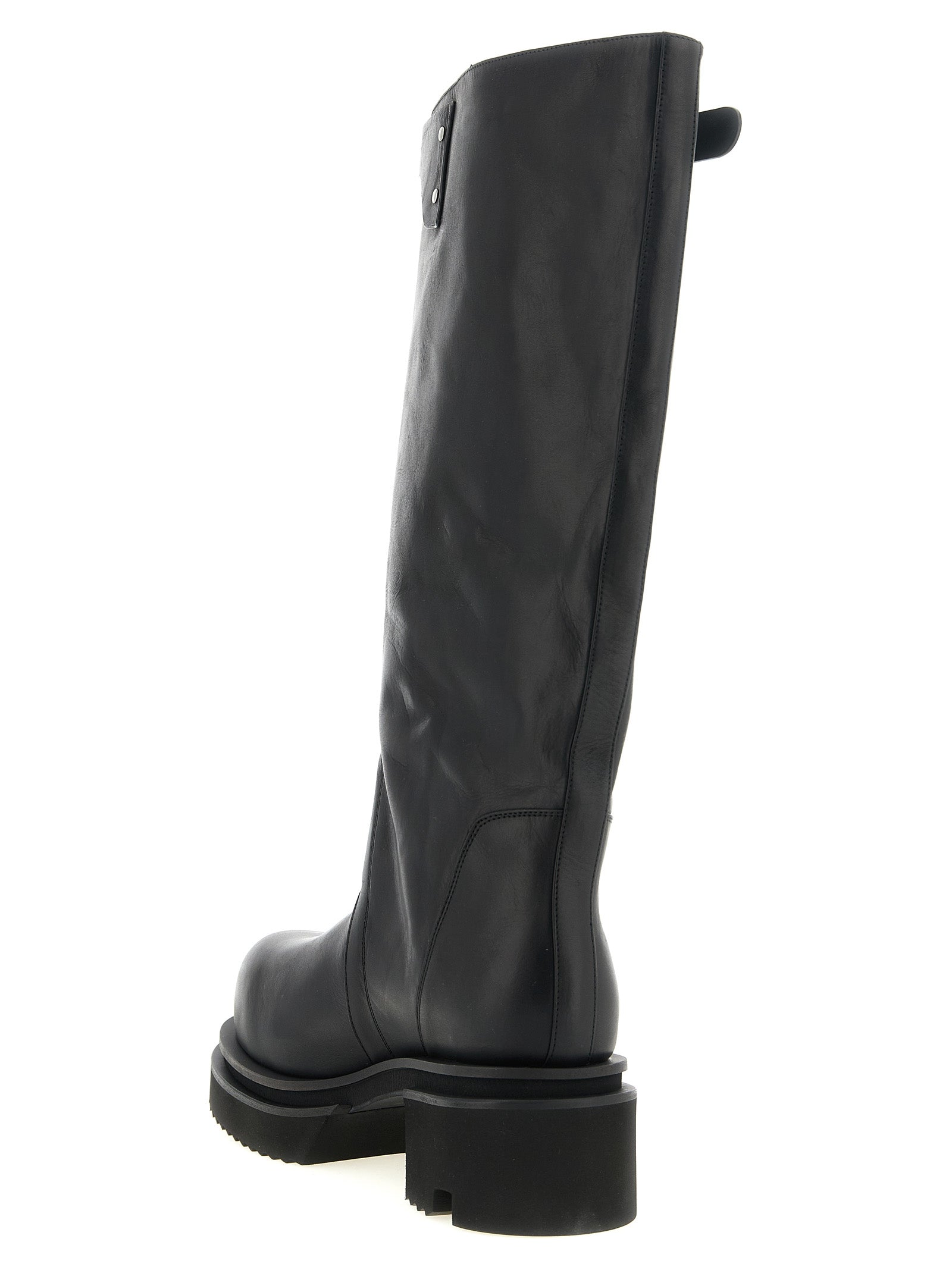 Rick Owens Black Calfskin Boots