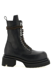 Rick Owens Black Calfskin Ankle Boots