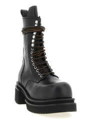 Rick Owens Black Calfskin Ankle Boots