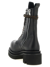 Rick Owens Black Calfskin Ankle Boots
