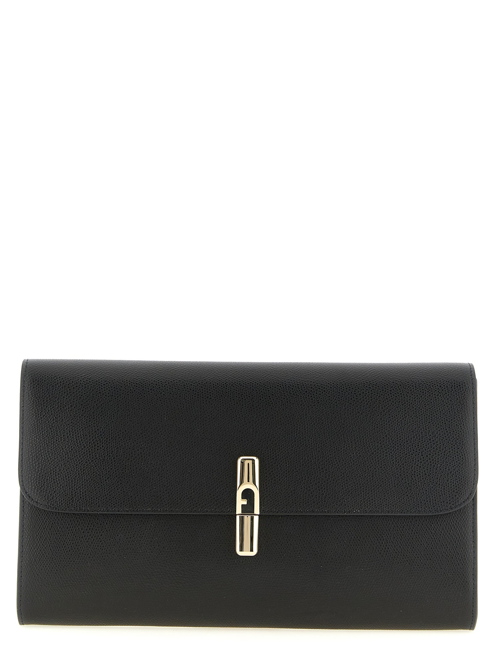 Furla Black Calfskin Clutches