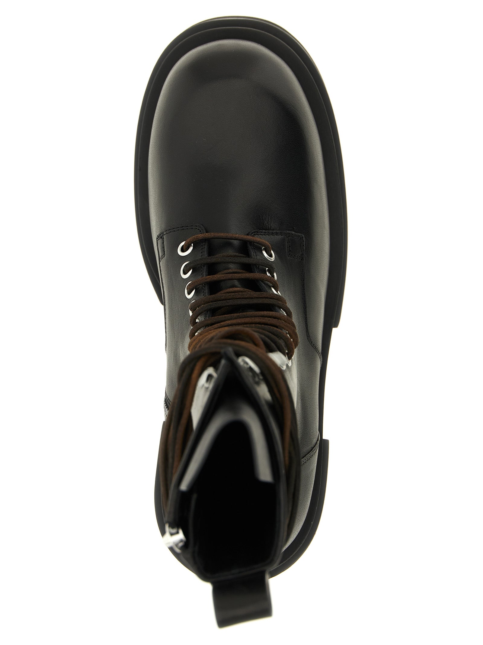 Rick Owens Black Calfskin Ankle Boots