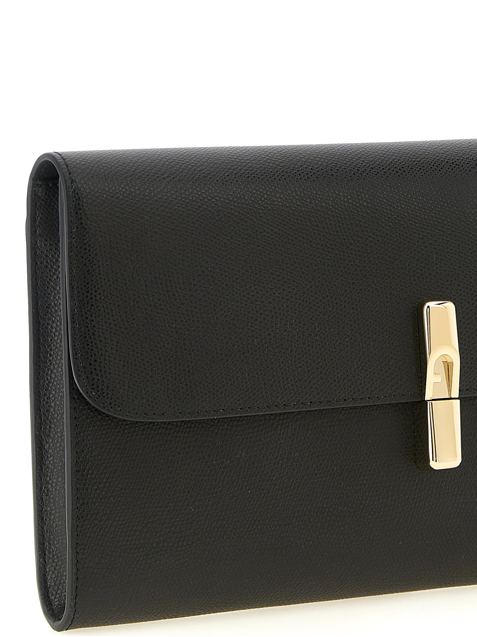 Furla Black Calfskin Clutches
