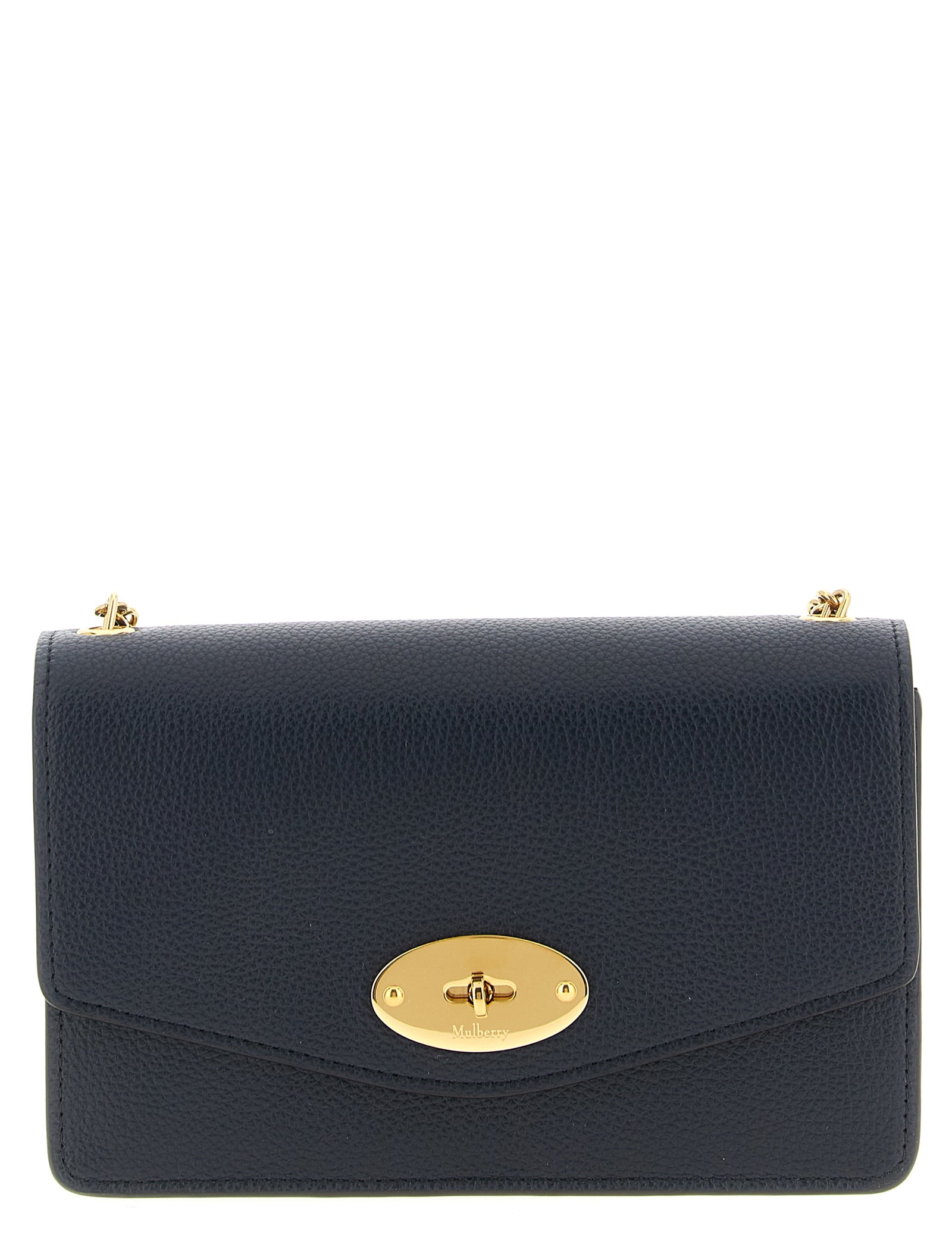 Mulberry Blue Calfskin Leather Crossbody Bag